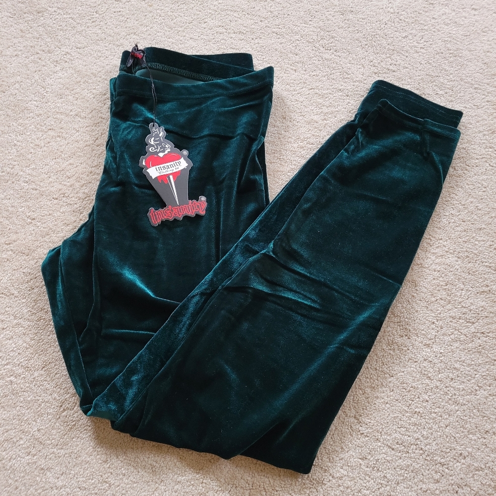 Green Velveety Insanity Leggings New Sz 1X XL L Read
